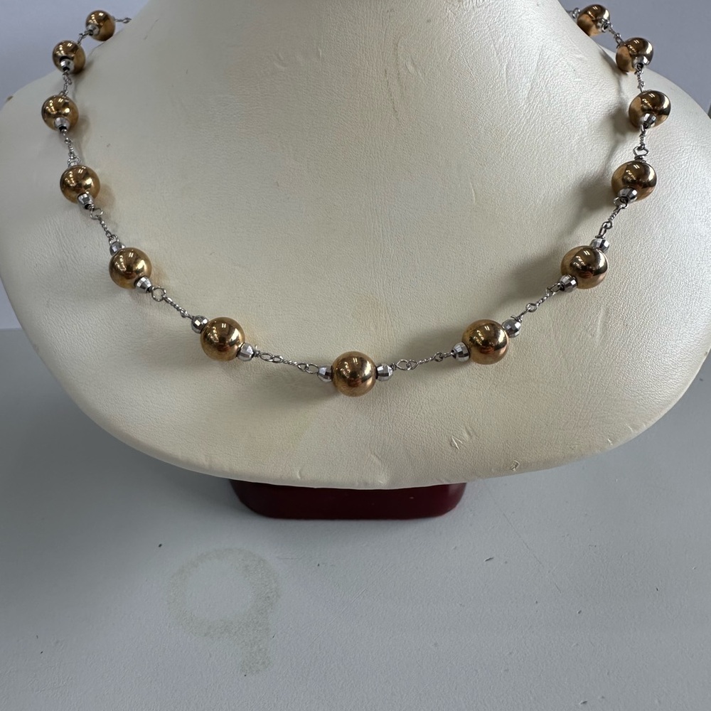 Gold Bead Chain Necklace - Women Jewelry